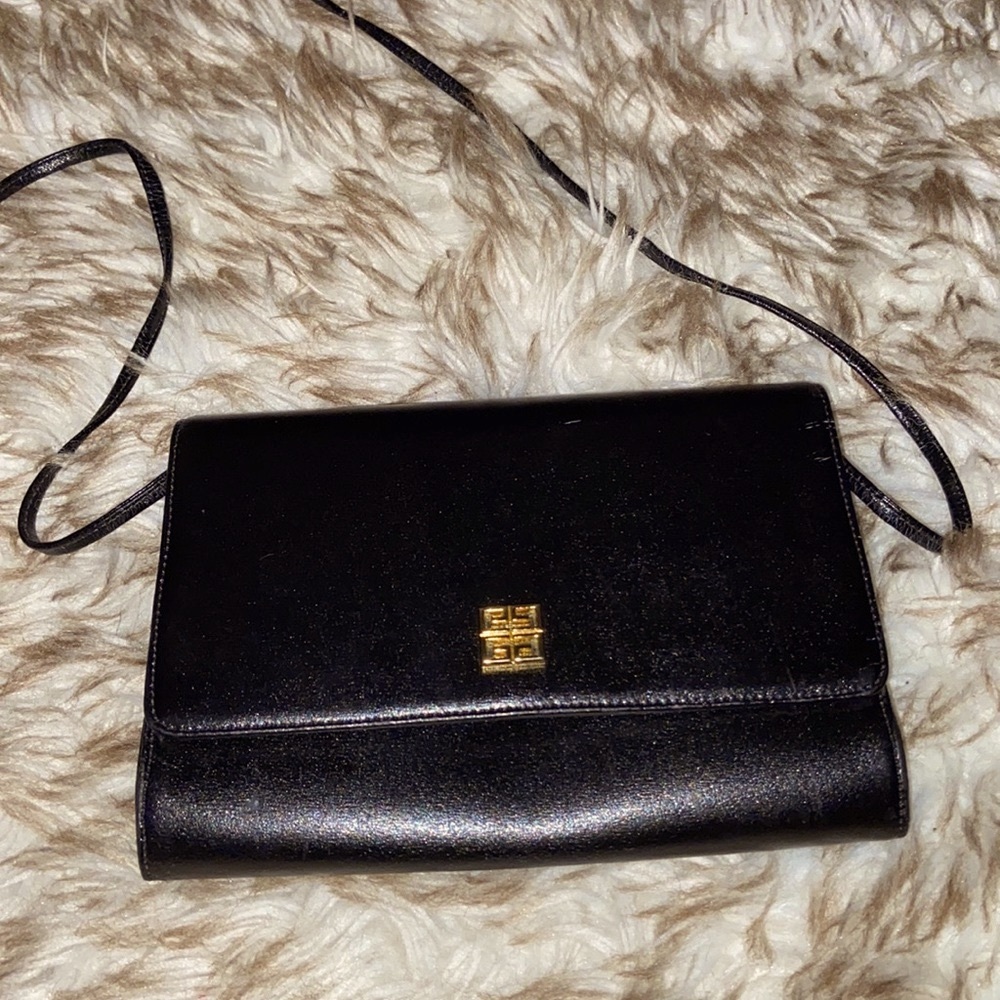 Givenchy 4 G Slim Crossbody Leather Bag Gold/Black Old Logo